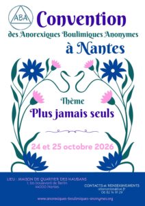 Convention des anorexiques boulimiques anonymes à Nantes les 24 et 25 octobre 2026